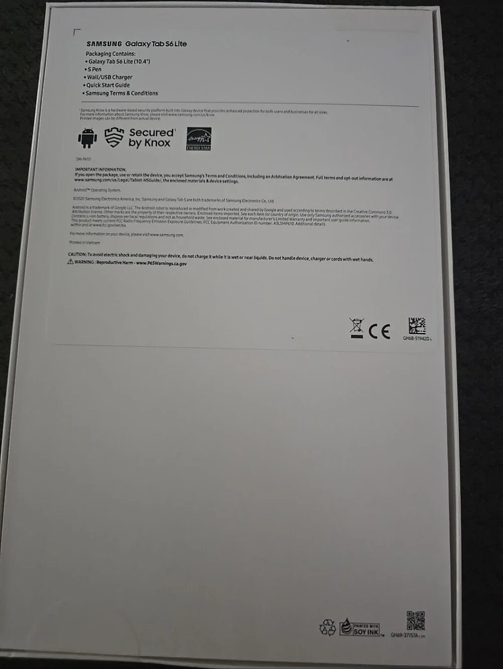 Samsung Galaxy Tab S6 Lite Tablet - Grey 64 gb